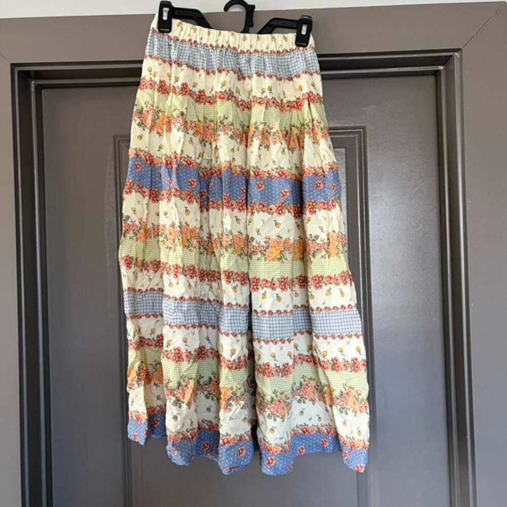 Vintage floral Marisa Christina classics midi skirt